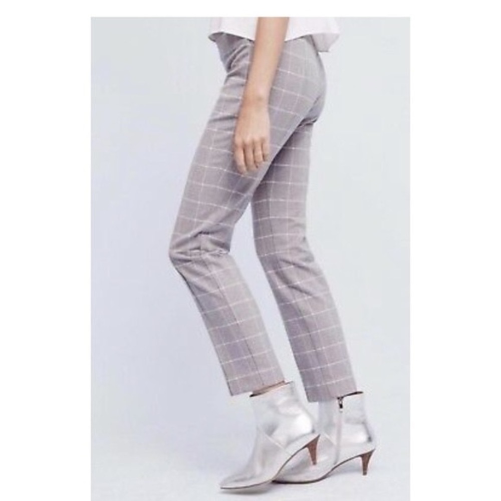 Anthropologie Cartonnier Isabella Windowpane Gridded Trousers